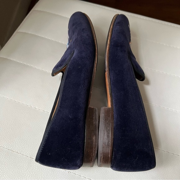 stubbs and wootton velvet Cuban dancers loafers flats size 8.5 - Picture 5 of 8